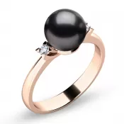 Perlový prsten s diamanty 10888-CV-Black