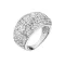 Stříbrný prsten velký s krystaly Preciosa bílý 35028.1 crystal