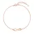 Pozlacený stříbrný ROSE náramek nekonečno 63010 rose
