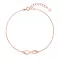 Pozlacený stříbrný ROSE náramek nekonečno 63010 rose