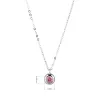 Stříbrný náhrdelník s růžovým zirkonem 12117.3 rose