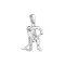 Stříbrný přívěsek hokejista 64016