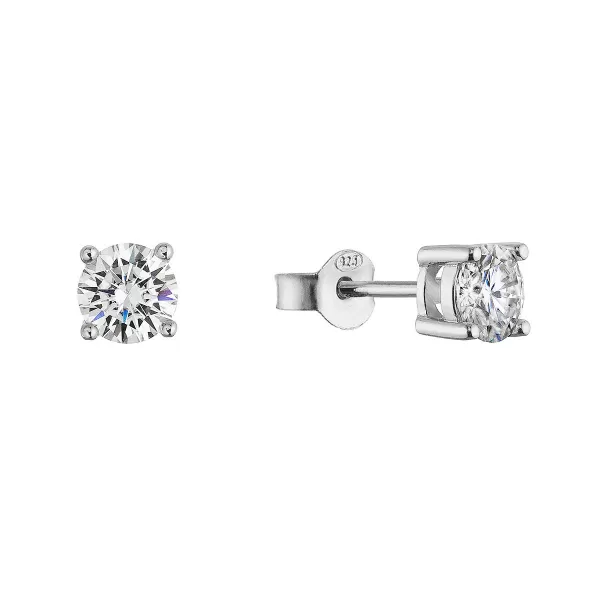 Stříbrné náušnice ELEN 11M00007 moissanite