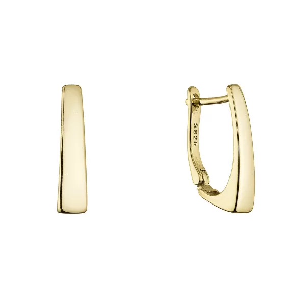 Pozlacené stříbrné náušnice 61106