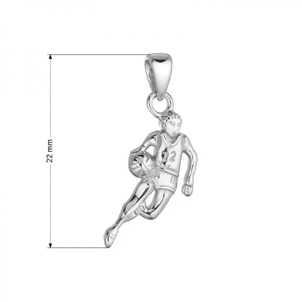 Stříbrný přívěsek basketbalista 64072