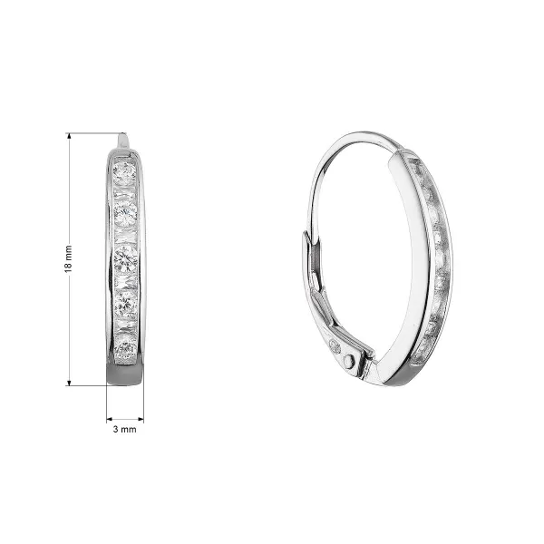 Stříbrné visací náušnice 11678.1