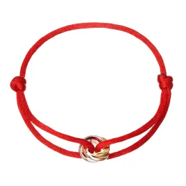 Kabbalah náramek s trojbarevnými kroužky 13092.3 red
