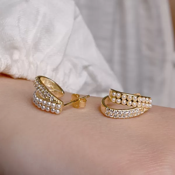 Pozlacené náušnice 11809.1