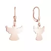 Pozlacené stříbrné náušnice andělé 61133 rose gold