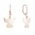 Pozlacené stříbrné náušnice andělé 61133 rose gold