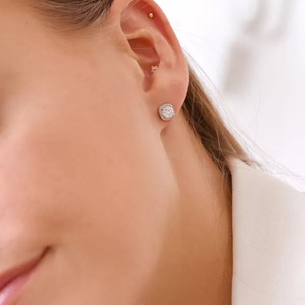 Kusová stříbrná náušnice AIRA 11XM00004