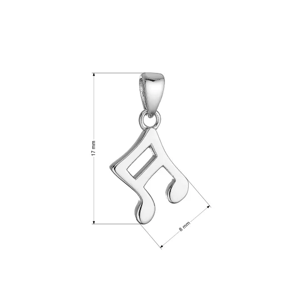 Stříbrný přívěsek noty 64032