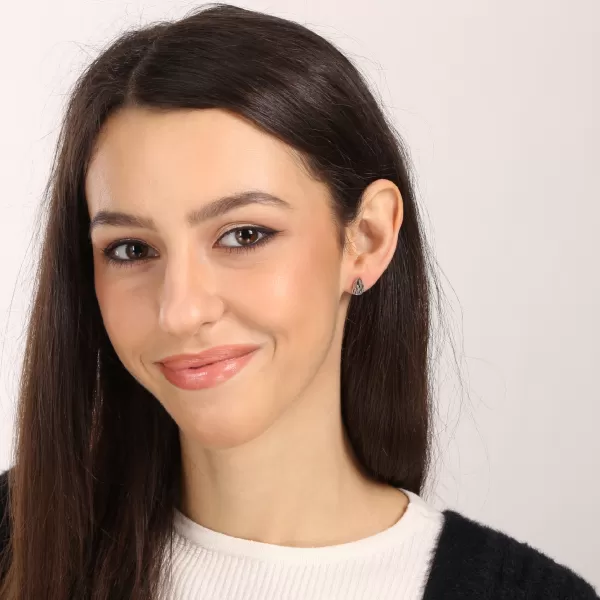 Stříbrné náušnice slzy 61097