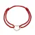 Kabbalah náramek s pozlaceným stříbrným srdcem 13093.3 red