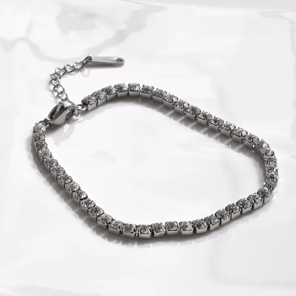 Ocelový tenisový náramek 43107.1