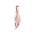 Pozlacený stříbrný přívěsek andělské křídlo 64088 rose gold