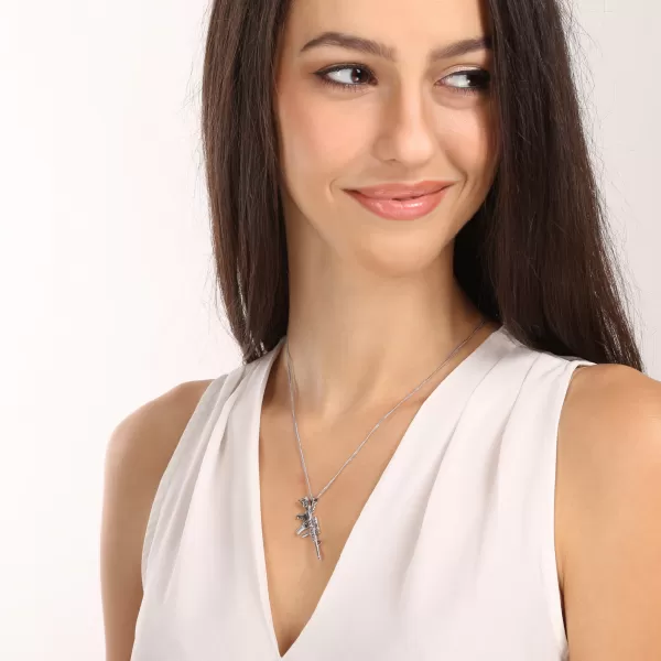 Stříbrný přívěsek samopal 64056