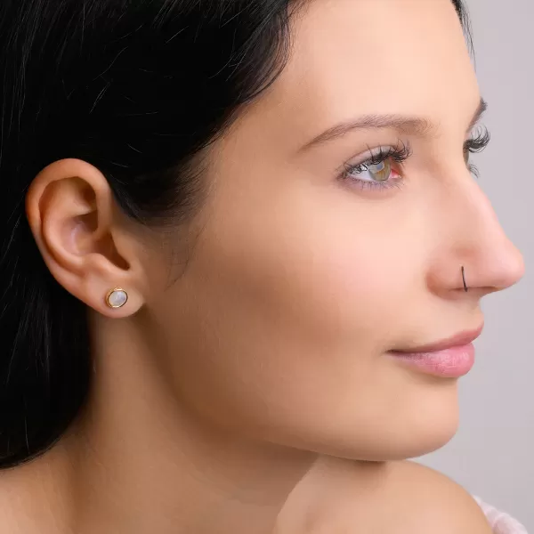 Pozlacené náušnice kolečka 11798.1