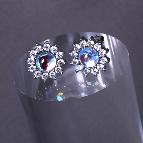 Stříbrné náušnice kytičky 11759.1