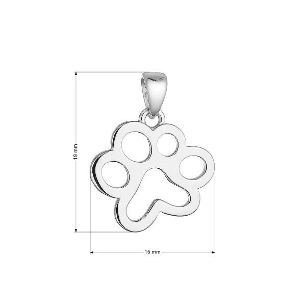 Stříbrný přívěsek tlapka 64044