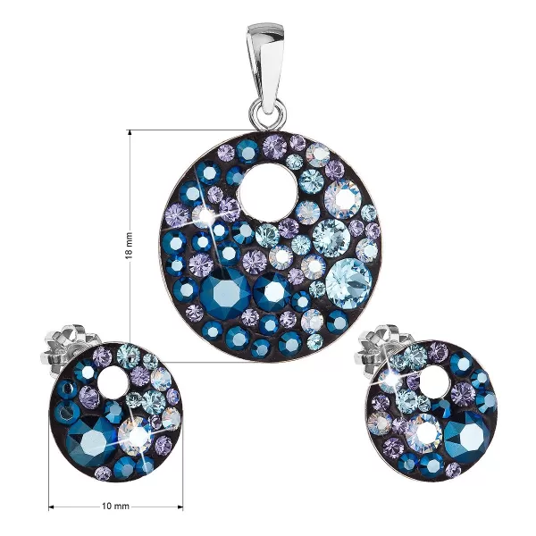 Sada šperků s krystaly Swarovski 39148.3 blue style