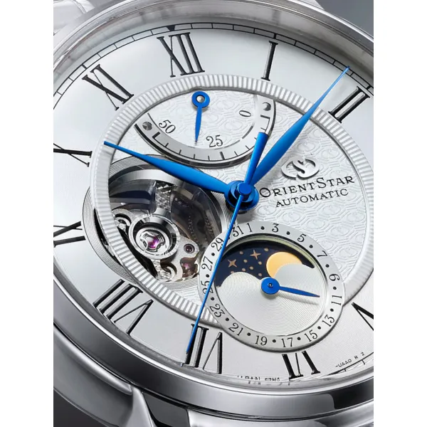 Orient Star Classic M45 F7 Moon Phase Open Heart Automatic RE-BT0005S00B (+ náhradní řemínek)