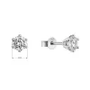 Stříbrné náušnice MIA 11M00006 moissanite