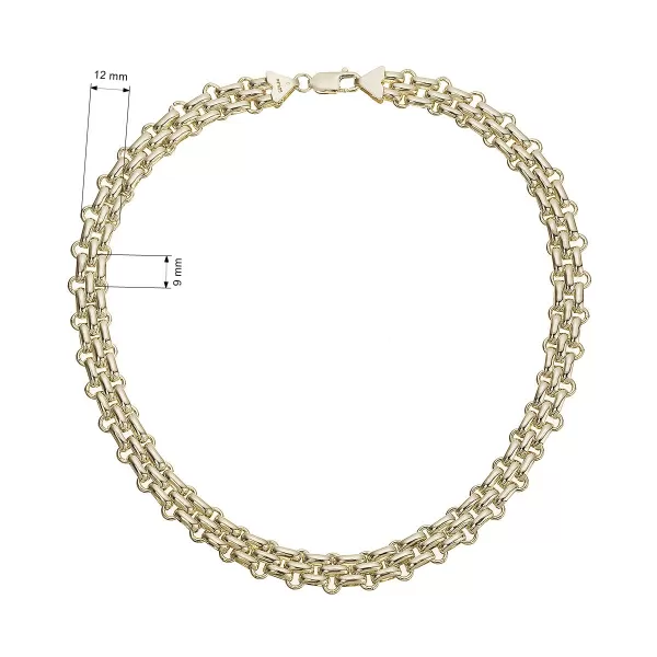 Masivní náhrdelník z pozlacených článků 72088