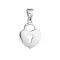 Stříbrný přívěsek zámeček srdíčko 64084