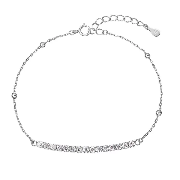 Stříbrný náramek se zirkony 13102.1