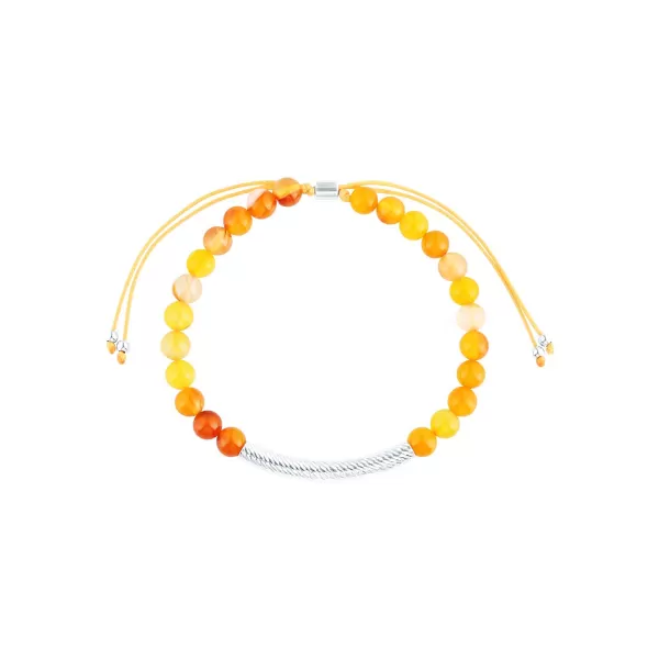 Náramek s minerálními kameny oranžový achát 43081.3