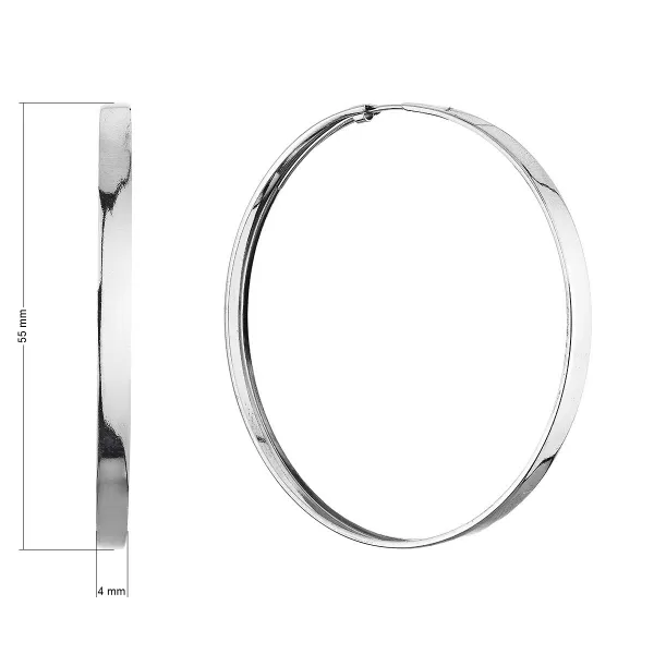 Stříbrné náušnice kruhy 61069