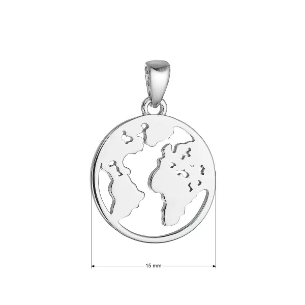 Stříbrný přívěsek světadíly 64064