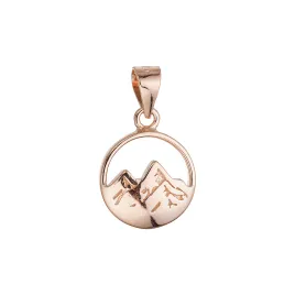 Pozlacený přívěsek hory 64086 rose gold
