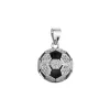 Stříbrný přívěsek fotbalový míč 14064.1 crystal