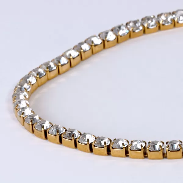 Ocelový tenisový náramek 43107.1 gold