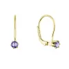 Pozlacené visací náušnice s Preciosa krystalem 31322.3 tanzanite