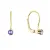 Pozlacené visací náušnice s Preciosa krystalem 31322.3 tanzanite