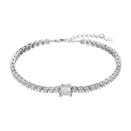 Stříbrný tenisový náramek CHLOE 13M00003 moissanite