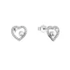 Stříbrné náušnice srdíčka s perličkou 11805.1