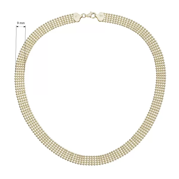 Elegantní náhrdelník pozlacený kuličkový 72104