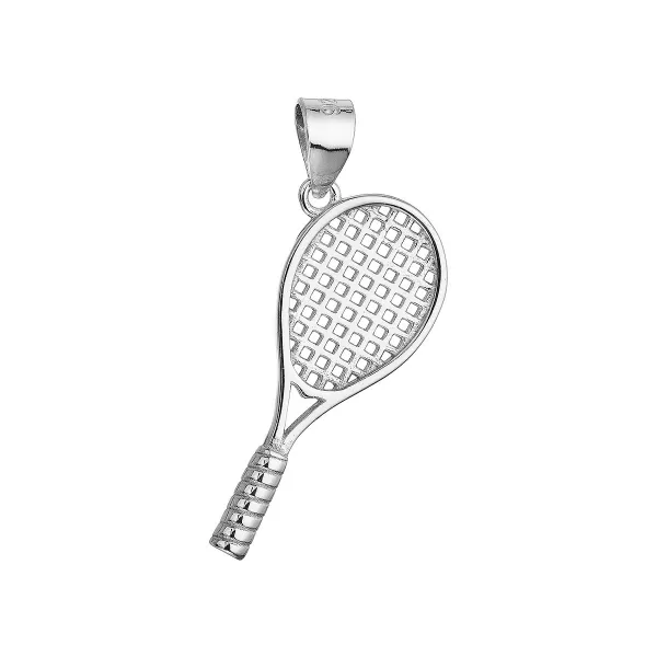 Stříbrný přívěsek tenisová raketa 64049