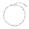 Stříbrný náramek s perlami a howlity 13113.1