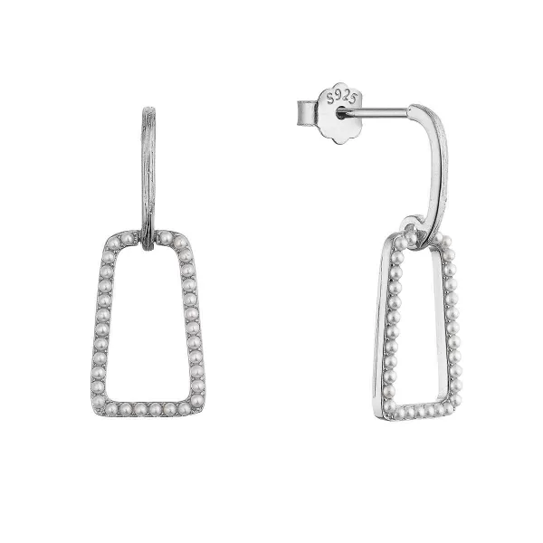 Stříbrné visací náušnice obdélníky 11811.1