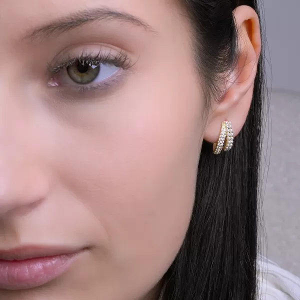 Pozlacené náušnice 11809.1