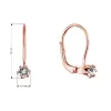 Pozlacené visací náušnice se Swarovski krystalem 31322.1 rose gold