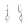 Pozlacené stříbrné náušnice palmy 61131 rose gold