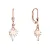Pozlacené stříbrné náušnice palmy 61131 rose gold