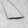 Ocelový náhrdelník zelený 42038.3
