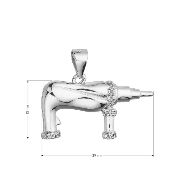 Stříbrný přívěsek vrtačka 14060.1 crystal